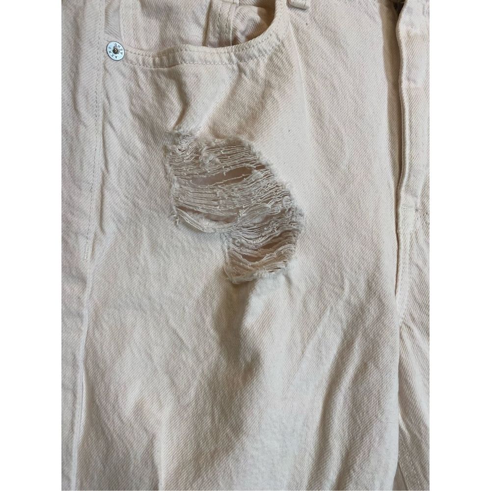 Zara White Ripped Distressed Jeans Denim Skinny Size 2 High Rise. - Picture 11 of 13